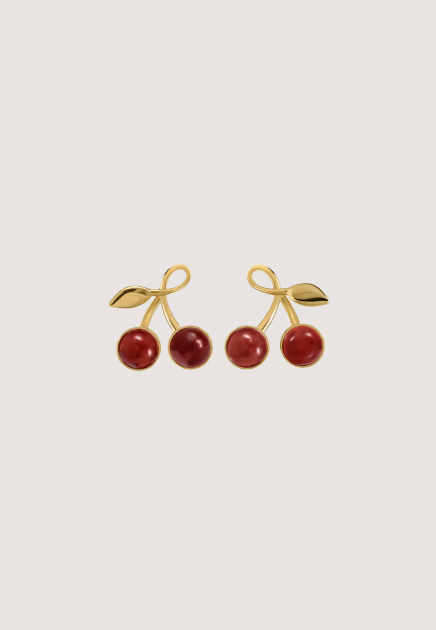 KOPI CHERRY EARRINGS WITH STONES GOLD