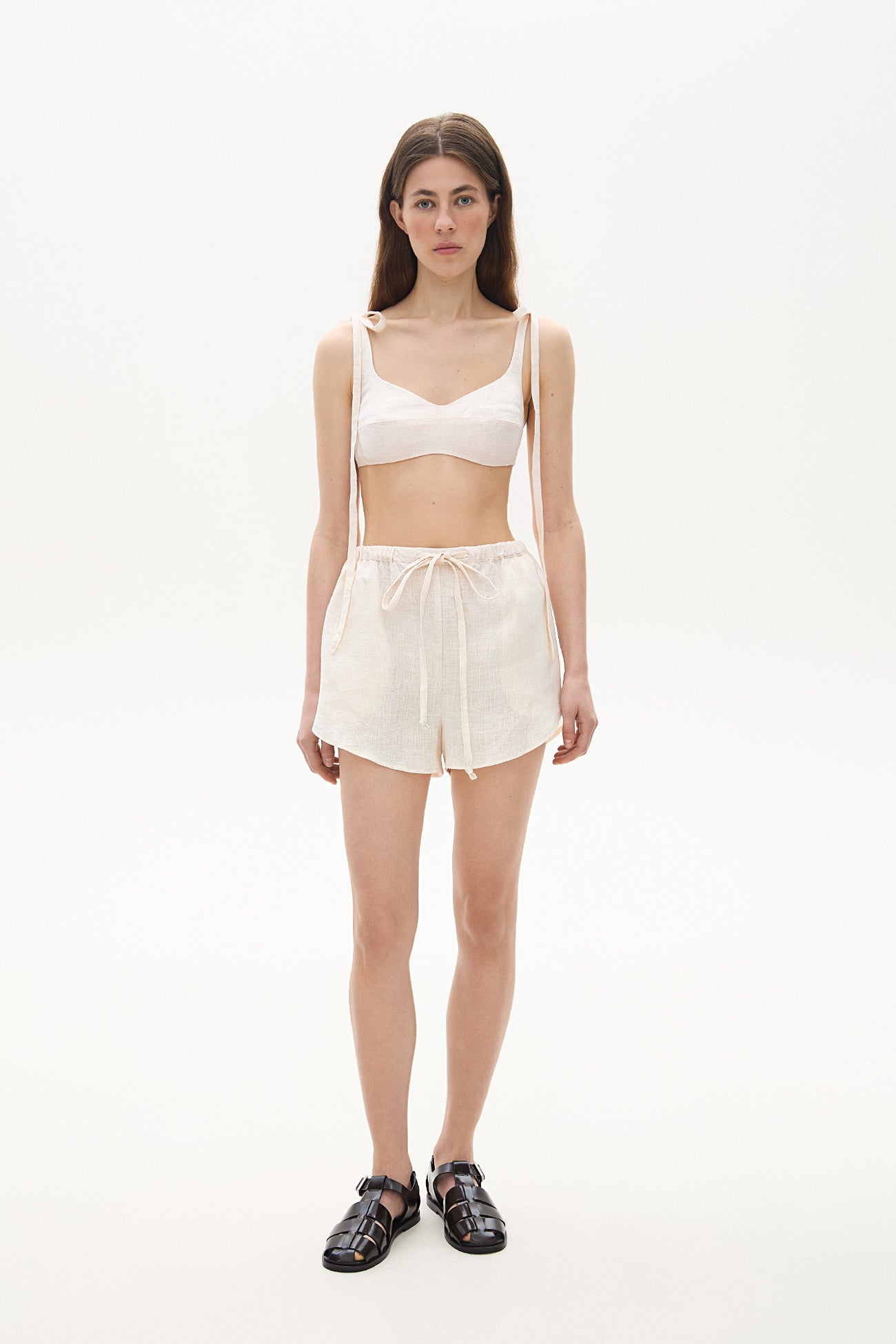 LINEN SHORTS CREAMY